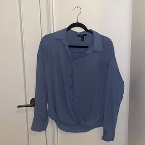 Forever21 Blue Button Down in Size Medium